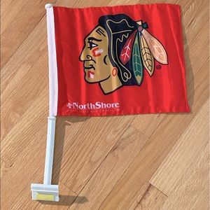 Chicago Blackhawks SGA double-sided car flag. Set of 2. New in package.